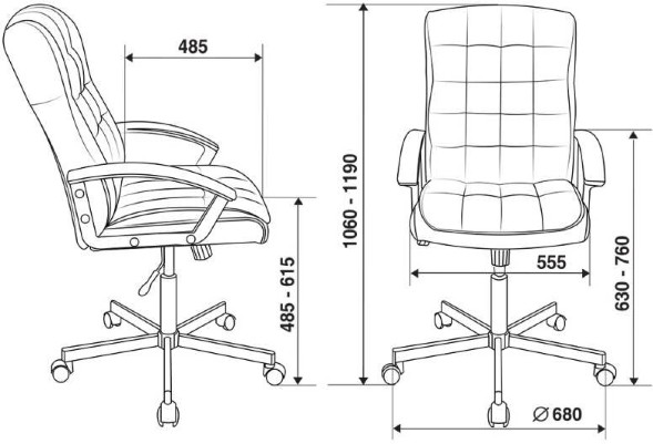 Кресло руководителя Бюрократ CH-823AXSN черный эко.кожа крестов. металл черный