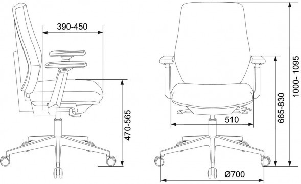 Кресло Бюрократ CH-545 LUX