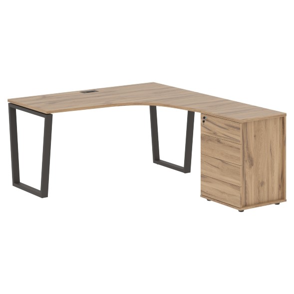 Стол эргономичный с тумбой EVCET 1518(R) 1560х1880х750 EDIS