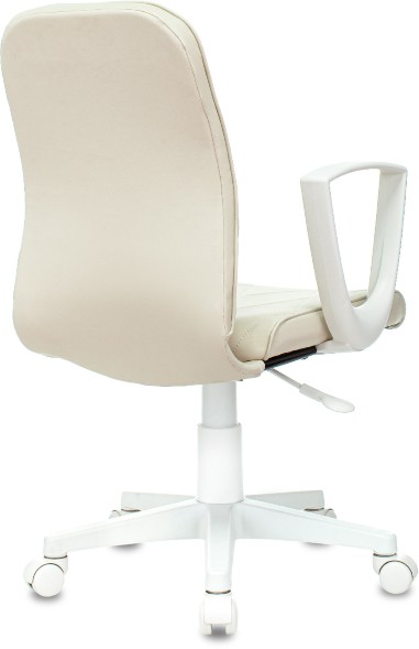 Кресло Бюрократ CH-W327 слоновая кость OR-10 эко.кожа крестов. пластик пластик белый
