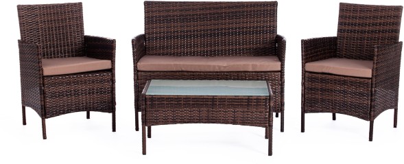 Лаундж сет (диван+2кресла+столик+подушки) (mod. 210013 А)