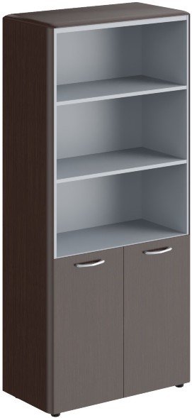 Шкаф с глухими малыми дверьми и обвязкой DHC 85.5 Венге Магия 892х470х1950