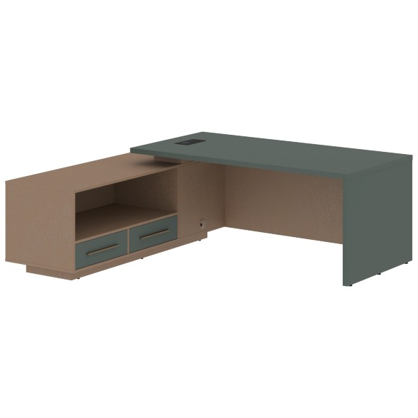 Стол руководителя с тумбой VCT 2119(L) 2100х1900х750 VELION