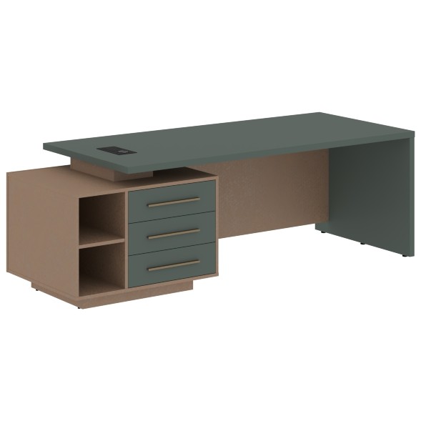 Стол руководителя с тумбой VCT 2390(L) 2300х900х750 VELION